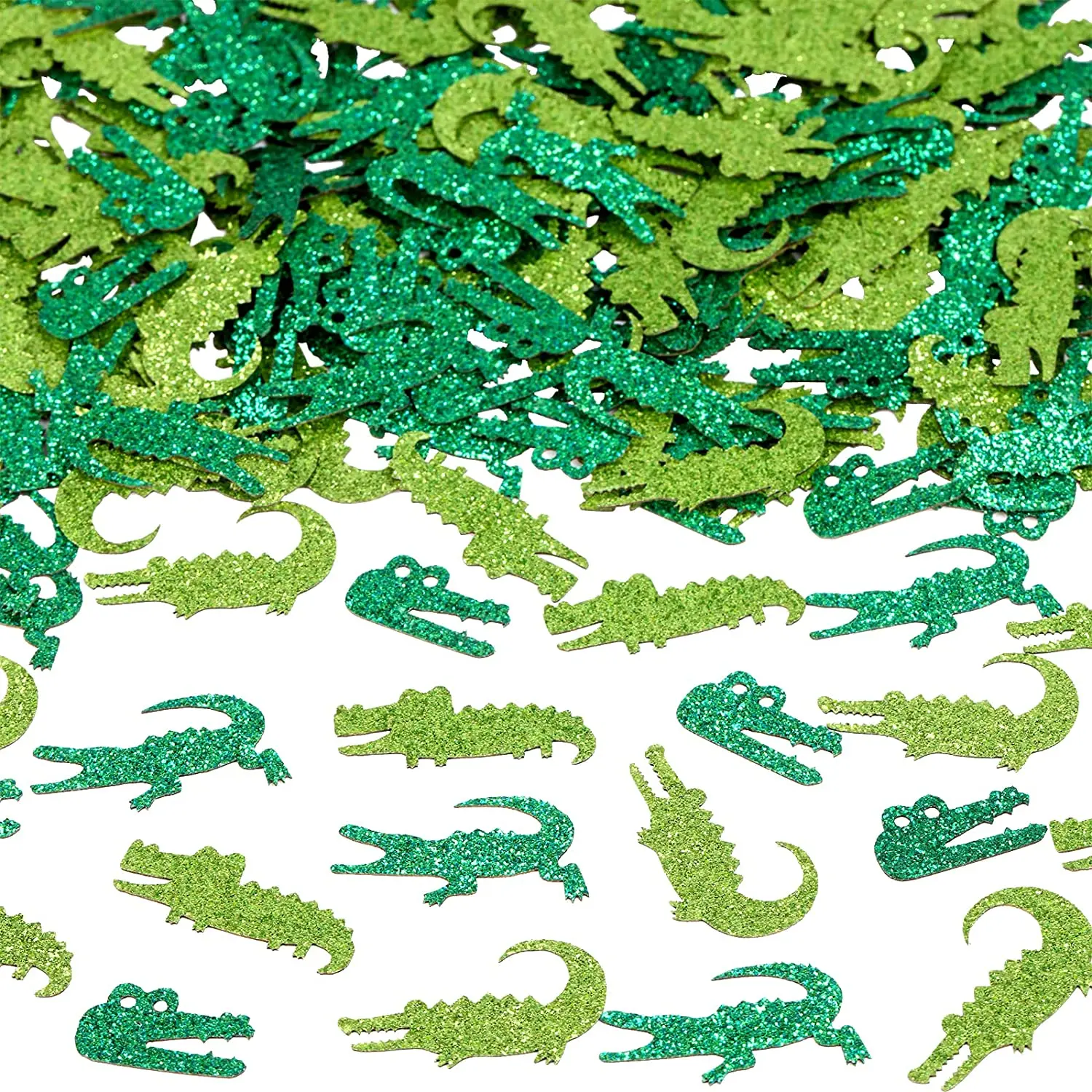 Sursurprise-Crocodile Paper Confetti, Table Decorations, Reptile Theme, Birthday Party, Decoration Supplies, 200Pcs