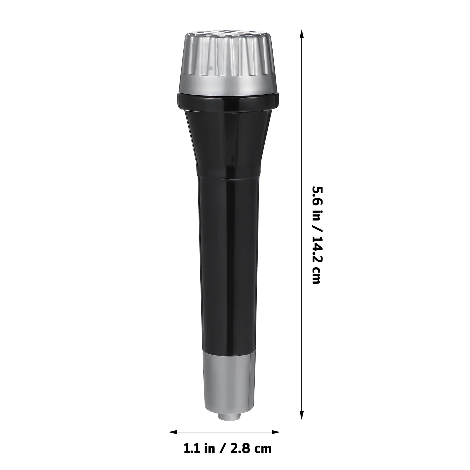 

12Pcs Strong Long-Lasting Black Plastic Microphone Props for Party Play Pretend Mic Stage Performance Microphone