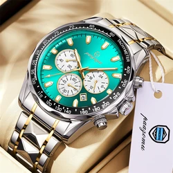 PENGAGAR Luxury Watch for Man Quartz Sports Men Watch Waterproof Luminous Stainless Steel Chronograph Men's Watches Clock Reloj