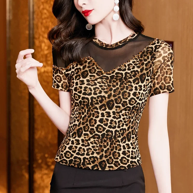 Vestido de fiesta de encaje de leopardo para mujer, traje de baile latino, Top Sexy, salón de baile latino, Samba, Tango, flamenco, traje de práctica