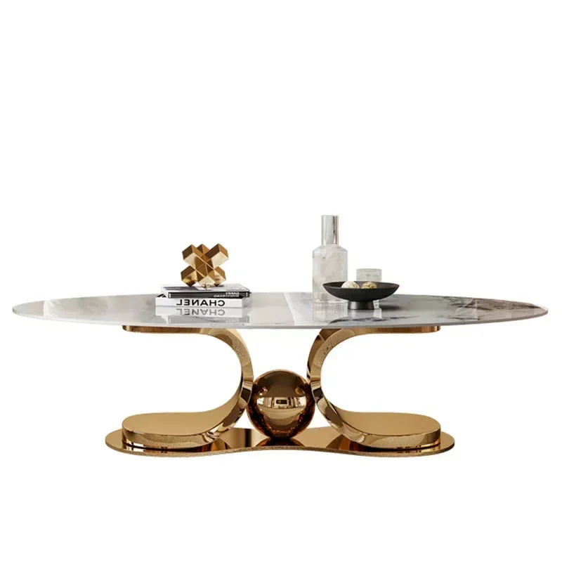 

Long - lastingLuxury White Coffee Tables Modern Design Minimalist Nordic Side Table Legs Metal Irregular Table Basses