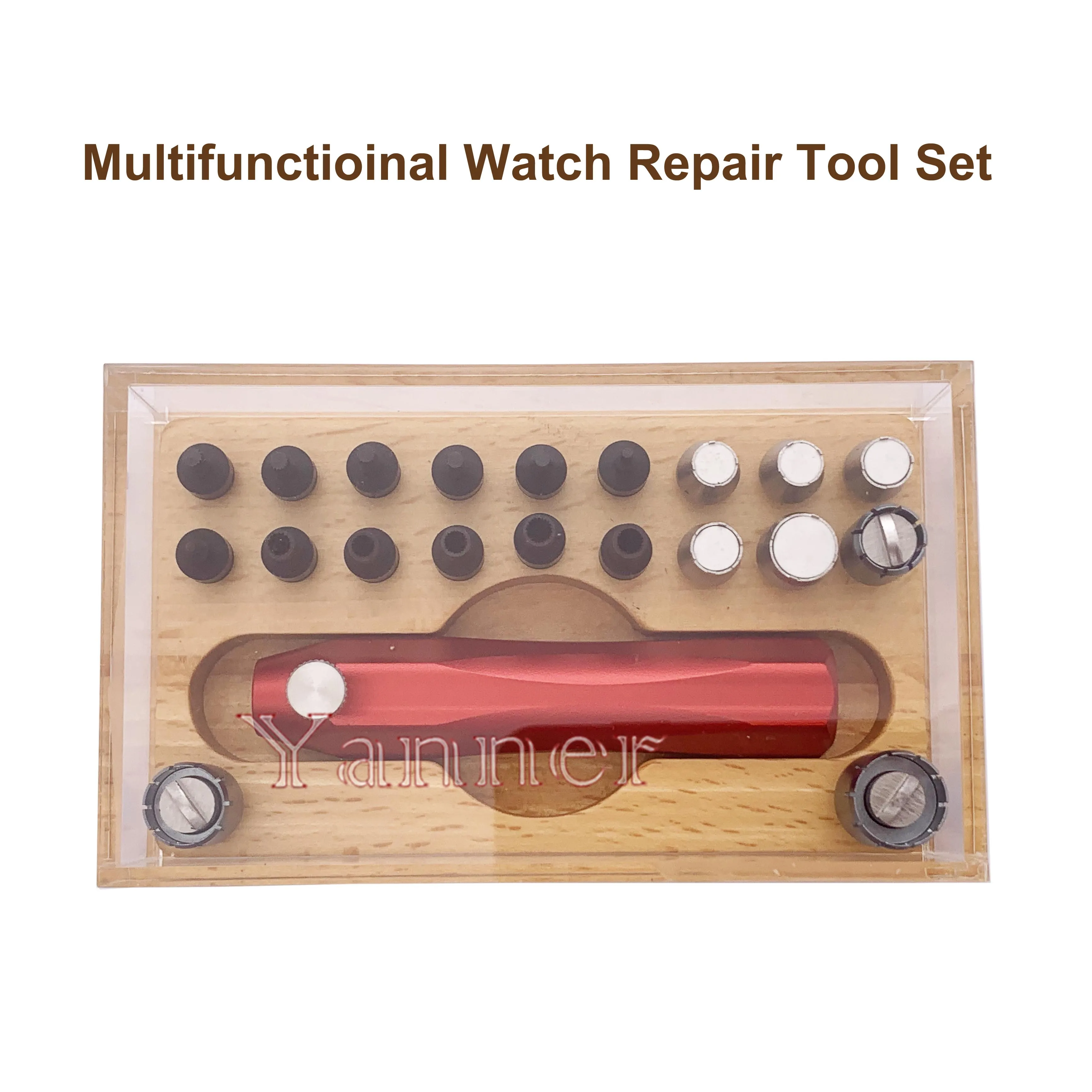 Multifunction Watch Repair Tool Set Professional for Crown Tube Removal Watch Push Crown Tool and Watch Bearing Opening