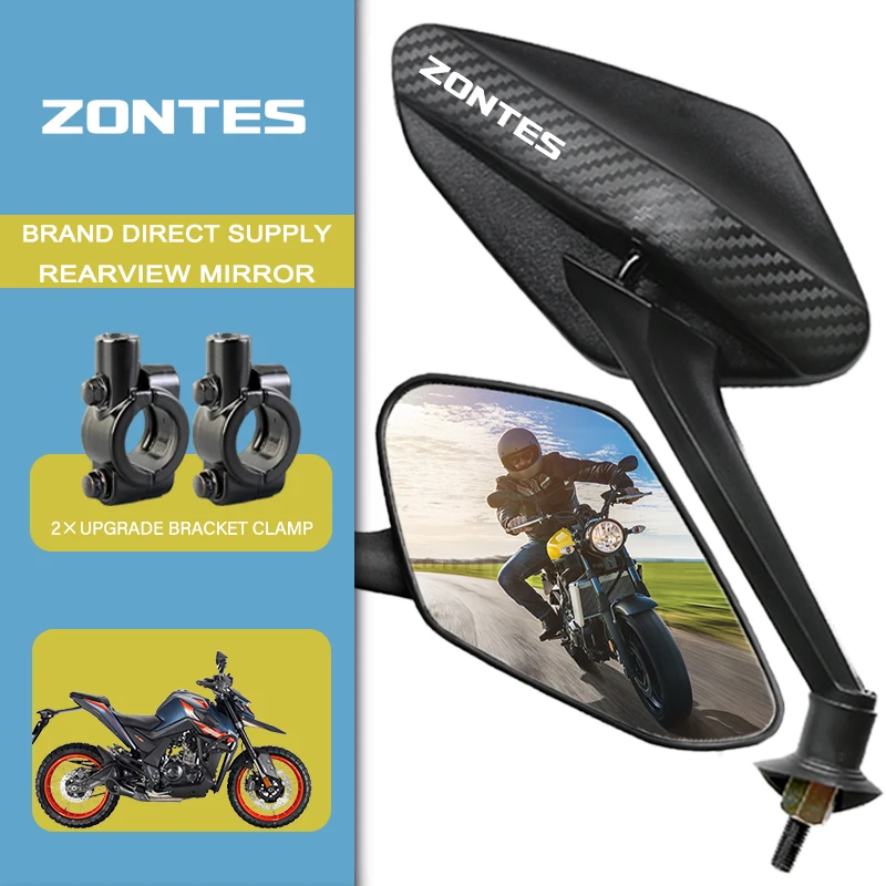 

Anti-glare Rearview Motorcycle Mirrors Durable material accessories For Zontes G1 125 ZT125 G1 ZT 125 U ZT 310R 310X ZT310R