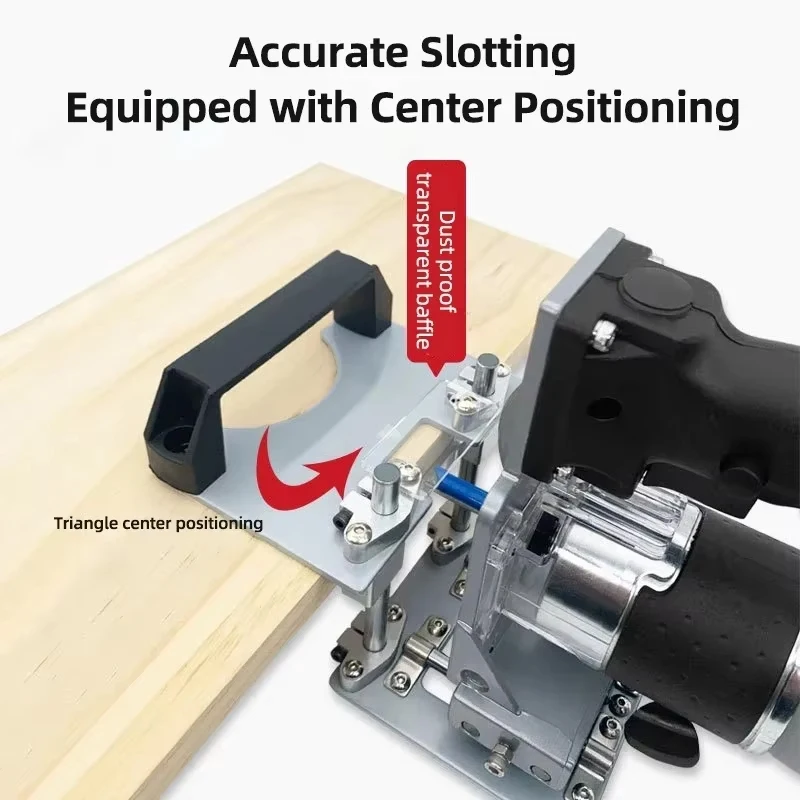 

Mini Grooving Machine Rack 2 in 1 Woodworking Slot Locator Punch Holder Trimmer Milling Machine Positioning Racks