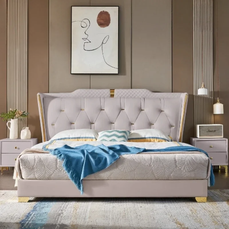 

Queen Frame Double Bed Simple King Size Pretty King Size Living Room Double Bed Luxury Modern Cama De Casal Bedroom Furniture