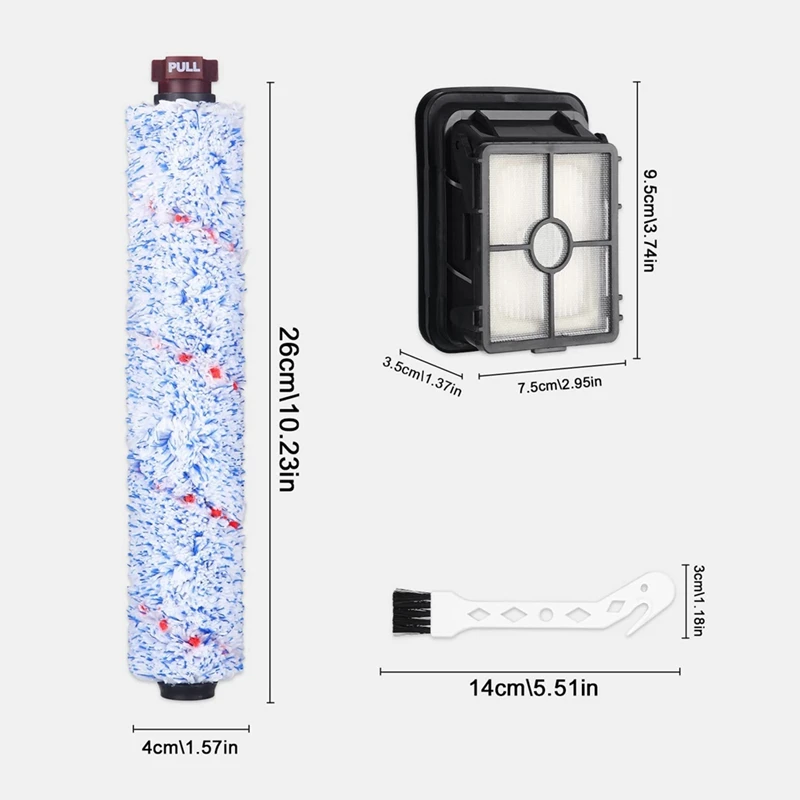 قطع غيار لفافات فرش متعددة الأسطح ، ملحقات مكنسة كهربائية ، مناسبة ل Byissell Crosswave ، من 3in 1