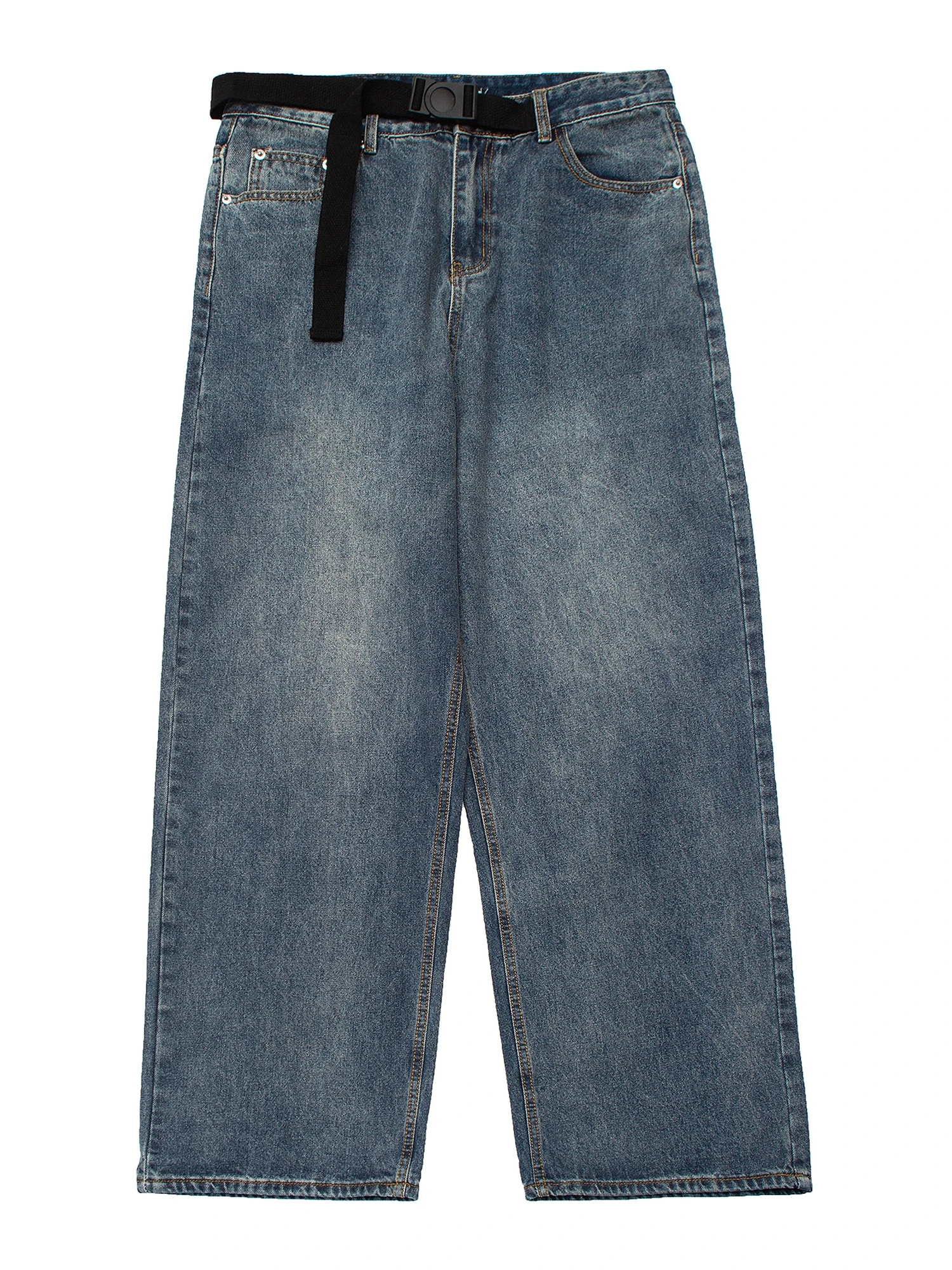 Pantalones vaqueros de pierna ancha para mujer, Jeans Vintage, estilo japonés y coreano, sueltos, pierna recta, largo hasta el suelo, Y2K,