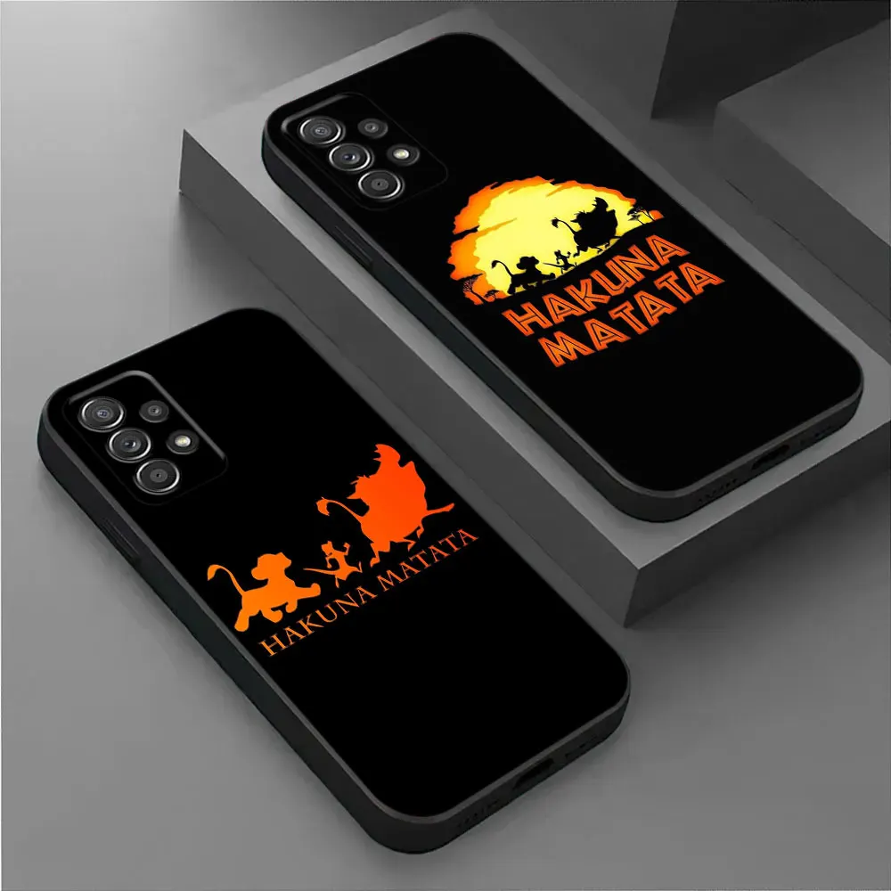 HAKUNA MATATA Lion King For Samsung Galaxy A55 Case A54 A52S A53 A51 A34 A35 A33 A32 A50 A72 A71 A30 A7 A9 2018 Cases Soft Cover