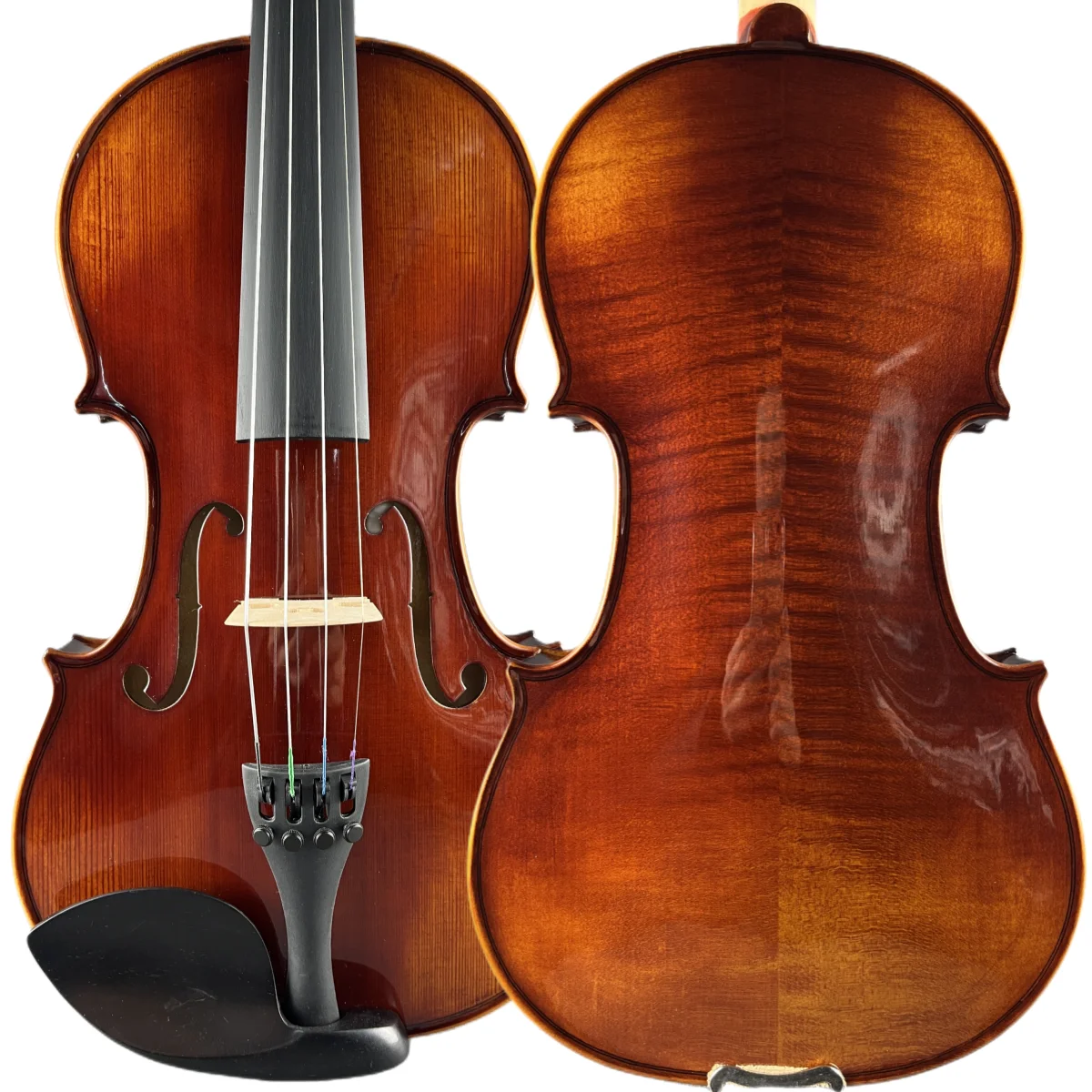 Stradivarius Antique light Violin 4/4 3/4 1/4 1/2 Solid wood flame maple beginner violin 바이올린 ك with case bow free shipping