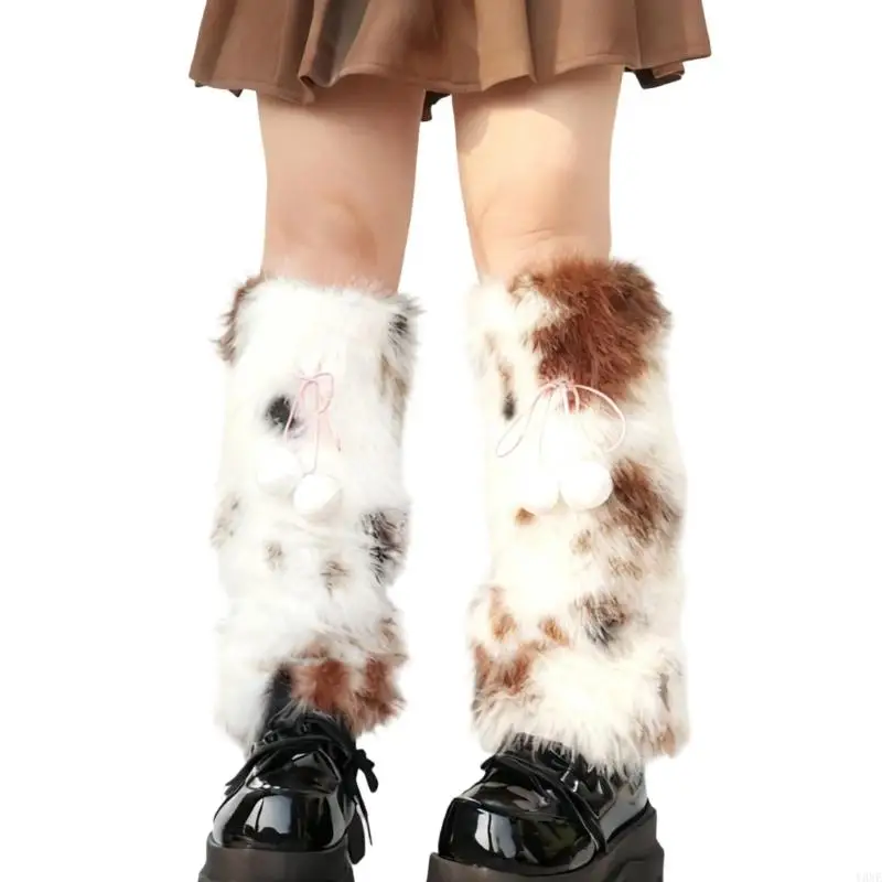 Y3NE encantadoras fundas felpa para piernas para niños y adultos, cómodo Protector piernas, mangas cálidas para uso ropa