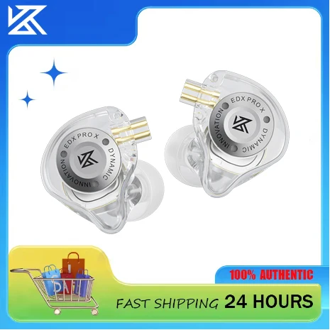 سماعات أذن KZ EDX PRO X المعدنية الديناميكية HiFi Deep Bass Sound Earbud الرياضة الموسيقى إلغاء الضوضاء سماعة الرأس