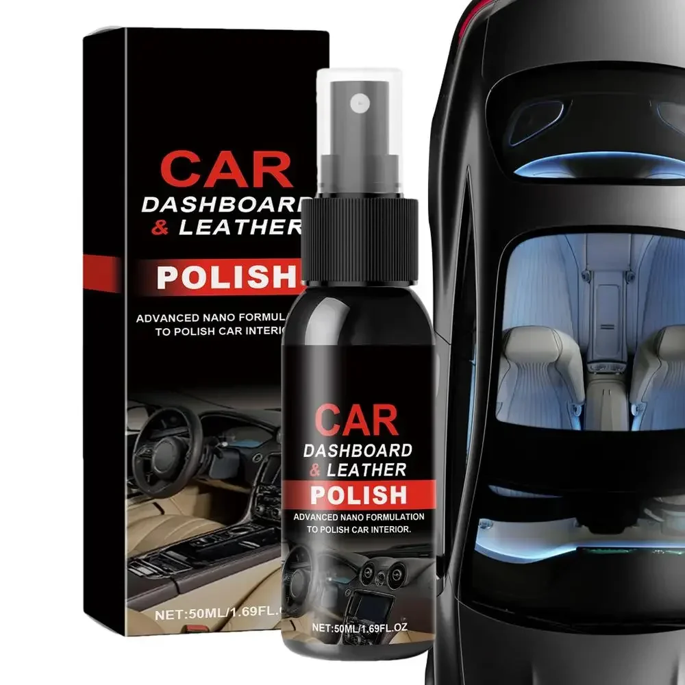 

Car Plastic Restorer Cleaner Dashboard Leather Polish Coating Plastic Parts Refurish Back Gloss Spray Interior Cleaning Detailer