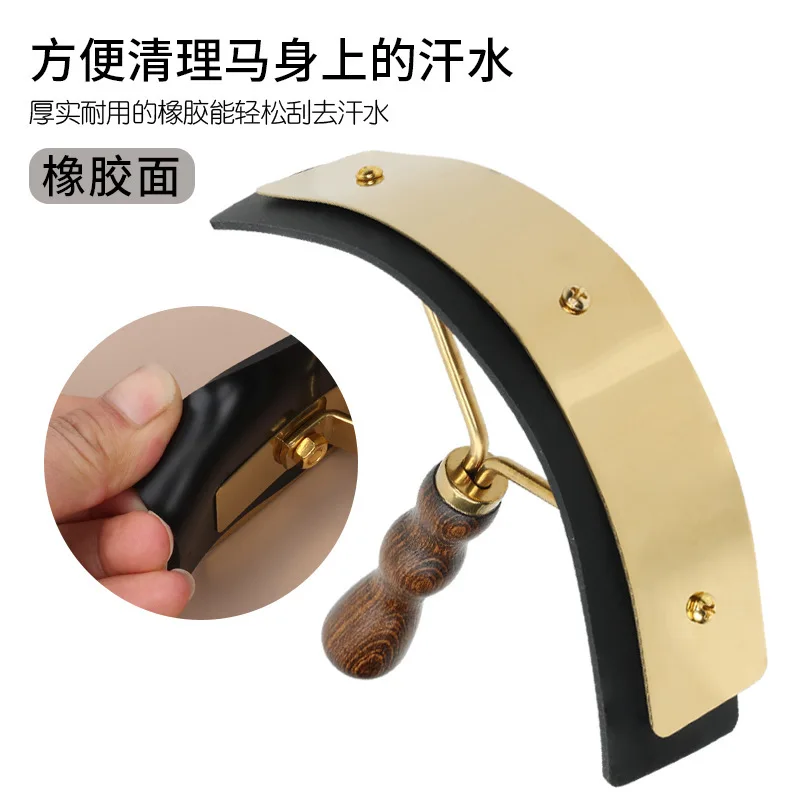 Horse Grooming Supplies Cattle Hairbrush Wooden H Stainless Steel Serrated Scraper Livestock Comb Pet Care Tools Ergonomic
