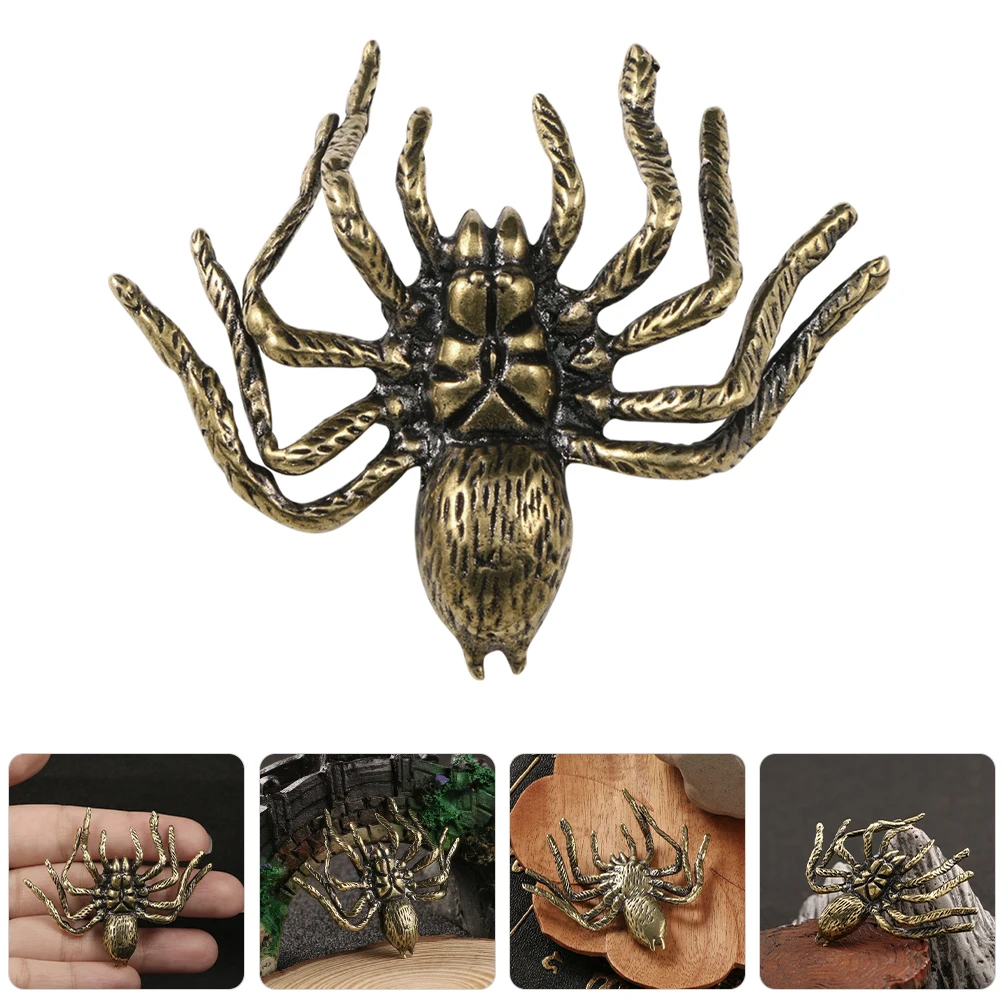 

Brass Spider Desktop Ornament Metal Statue Decorative Sculpture For Home Office Indoor Decoration Spider Statue