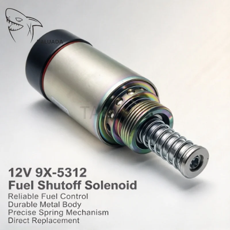 HOTSALE 12V 9X-5312 Fuel Shutoff Solenoid 125-5771 For Excavator 3114 3116 3126 Diesel Engine Stop Valve Flameout Parts Durable