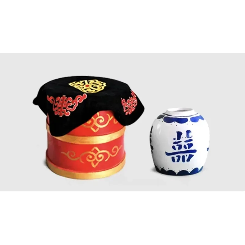 Lucky Sieve Magic Trick Empty Cylinder Object Production Vanish and Appearance Stage Close Up Magic Gimmick for Magicians