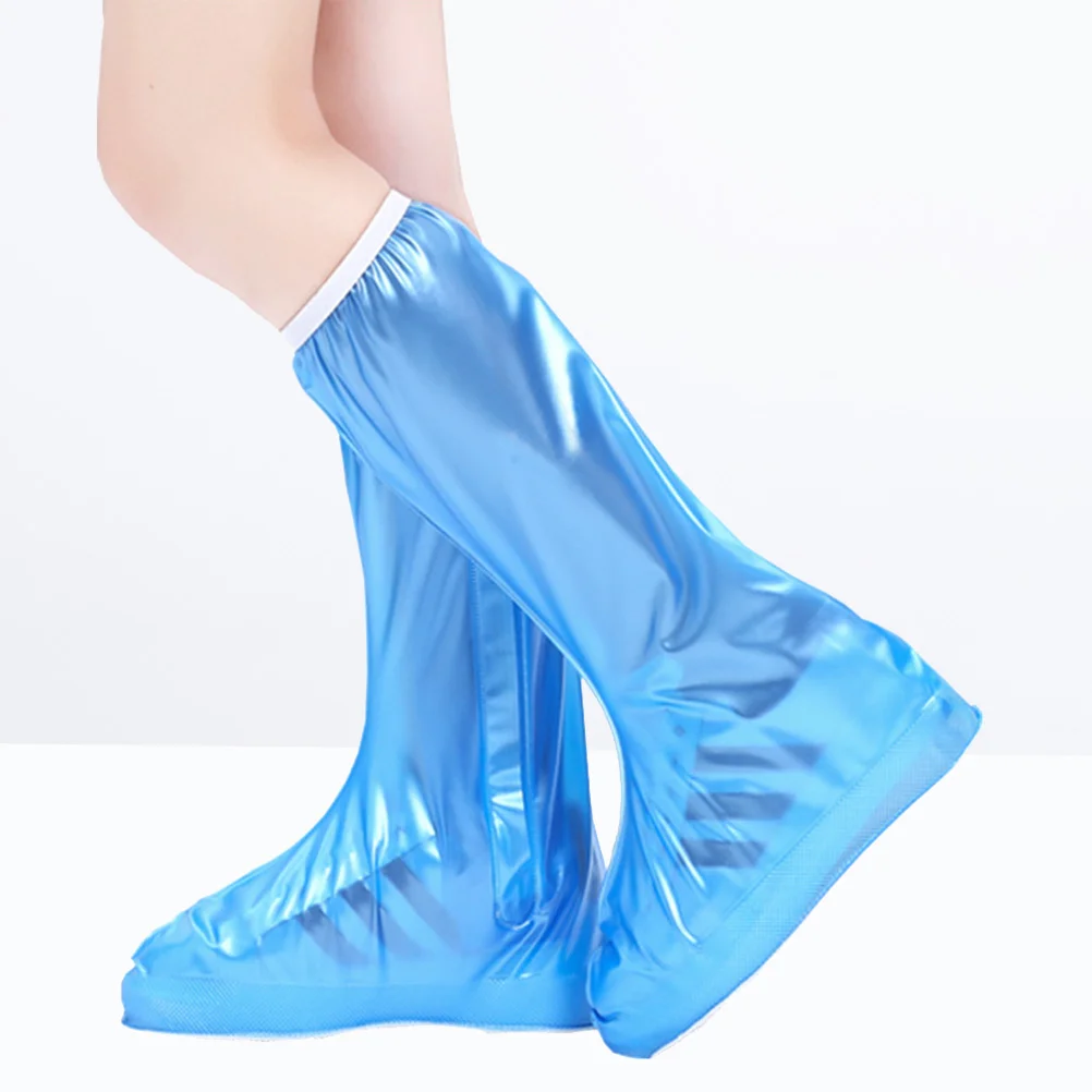 Socks Blue Waterproof Shoe Covers Reusable Rain Rainy Day Boot Protector Shoes for Outdoor Portable