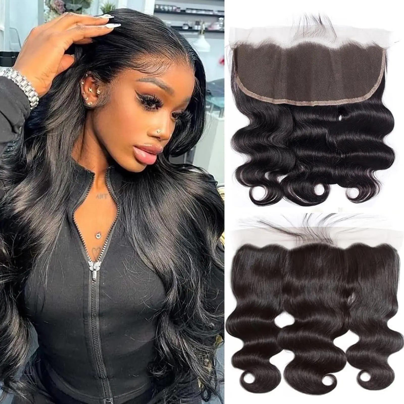 

Прозрачный кружевной фронтальный топик Body Wave 13x4 с предварительно выщипанными волосами, швейцарское кружево, натуральные бразильские человеческие волосы, HD кружевной топик 4x4