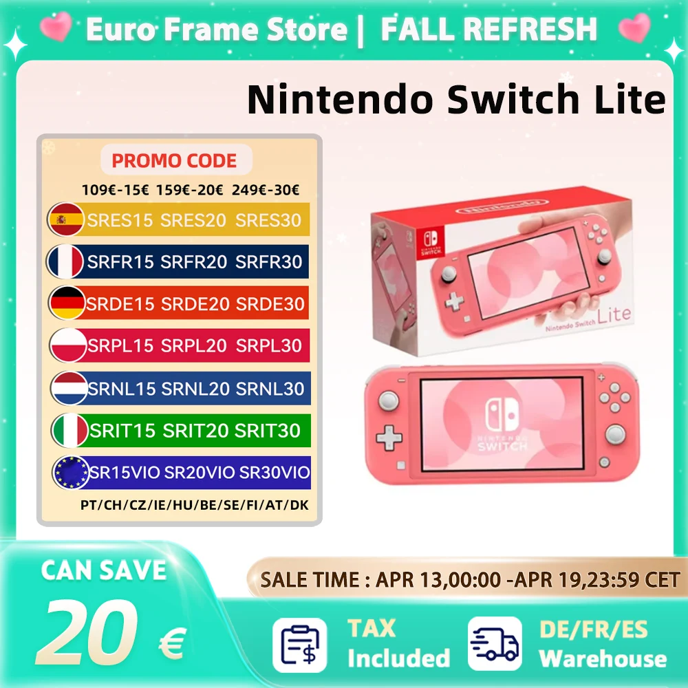 Nintendo Switch Lite 5.5 pouces LCD Nintendo Switch Console de jeu portable 32G stockage interne écran tactile Bluetooth 4.1