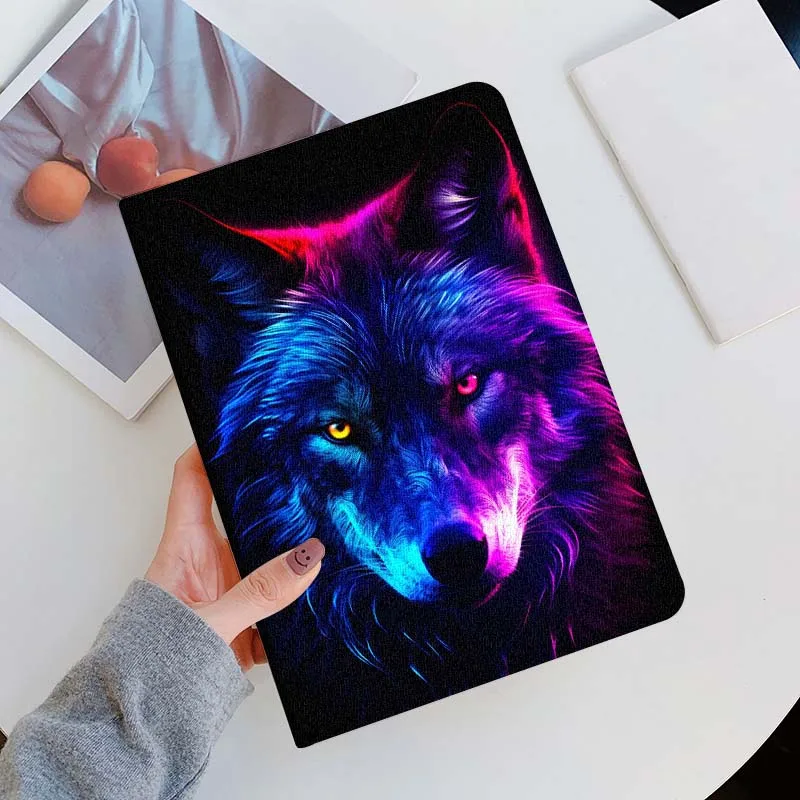 حافظة كمبيوتر لوحي بنمط إبداعي من Wolf Art لهاتف Lenovo Xiaoxin Pad Pro GT plus 8.8 11 10.6 Y700 Y900 Go 8.8 Tab K11 10 P11 Soft