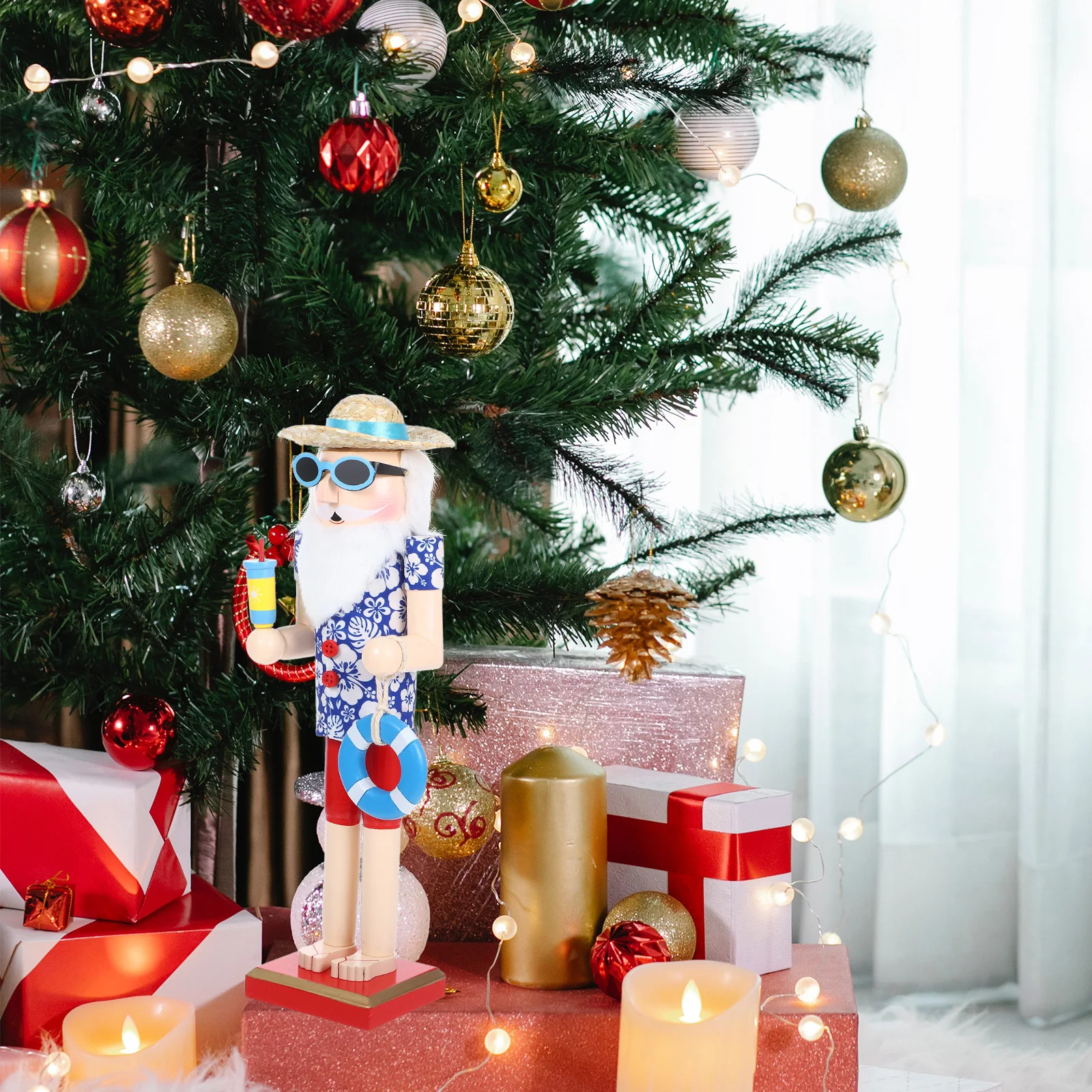 

Nutcracker Ornament Home Decor Hawaiian Ornaments Beach Gifts Themed Nutcrackers Figure Decorations Puppet