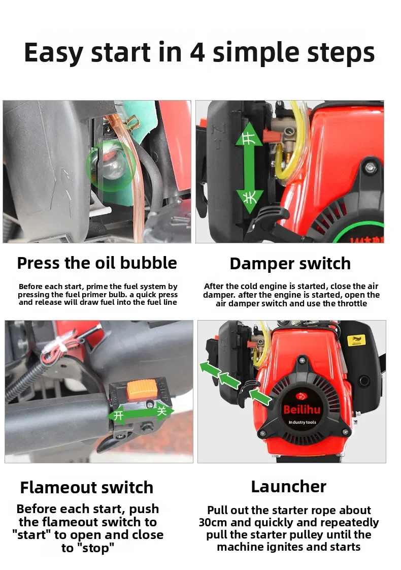 Four-stroke Tree Excavator Root Seedling Earth Ball Ramming Rock Drill Pit Excavator