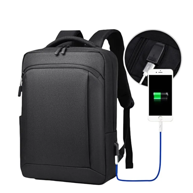 Mochilas Oxford para hombre, mochila para ordenador portátil de 15,6 pulgadas de alta calidad para viaje escolar, bolso de negocios, mochila informal para hombre con carga USB
