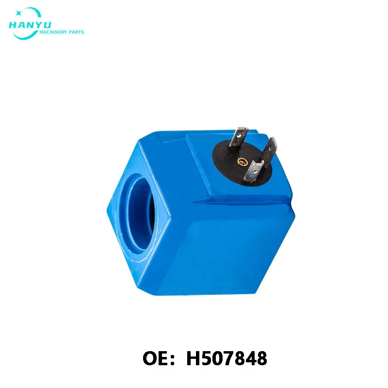 

New High-quality suitable for Vickers Solenoid valve Coil Blue square three-pin coil H-507848 H507848 24V DC 30W