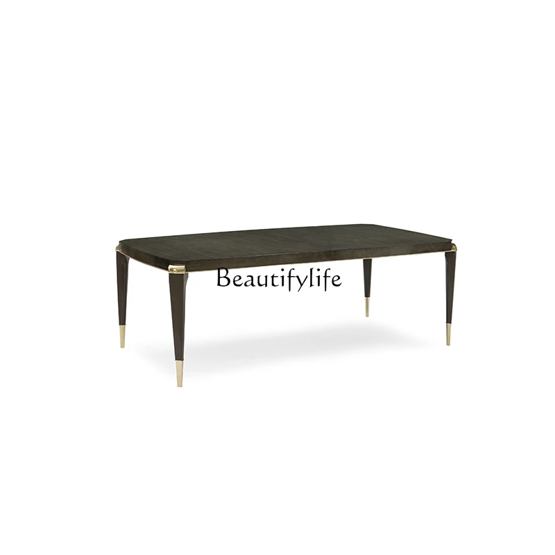 

American light luxury solid wood simple high-end small apartment household rectangle