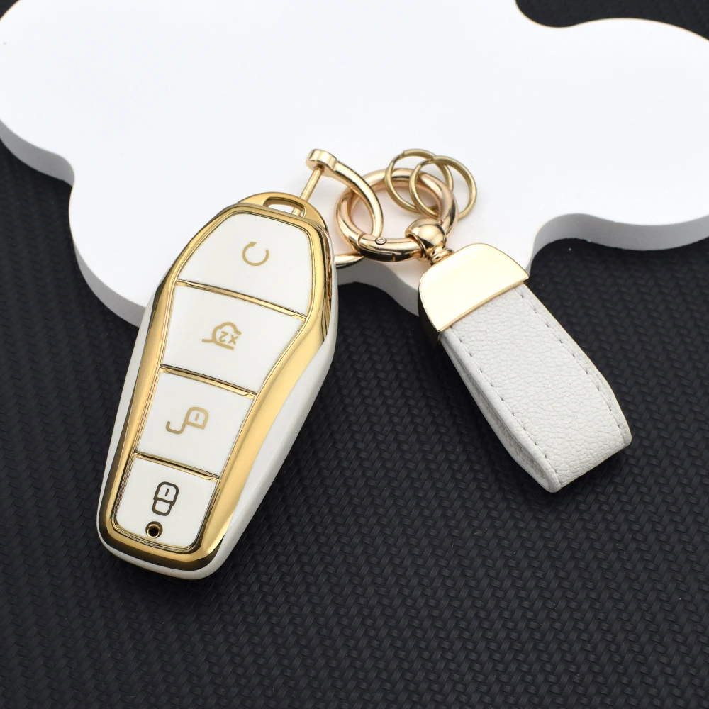 TPU Car Key Cover Case for BYD Han Ev Tang Dm Qin PLUS Song Pro MAX Yuan Dolphin E2 Protector Auto Key Holder Car Accessories