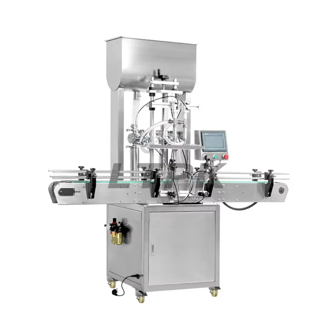 Automatic Double Head Viscous Liquid  Sauce Thick Paste Bottle  Honey Cream Shampoo Jam Lipstick Filling Machine