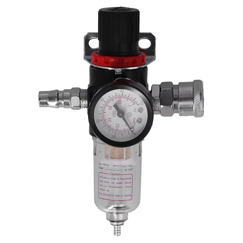 

AFR2000 1/4in Air Compressor Moisture Filter Water Oil Separator Regulator with Pressure Gauge-VVBC
