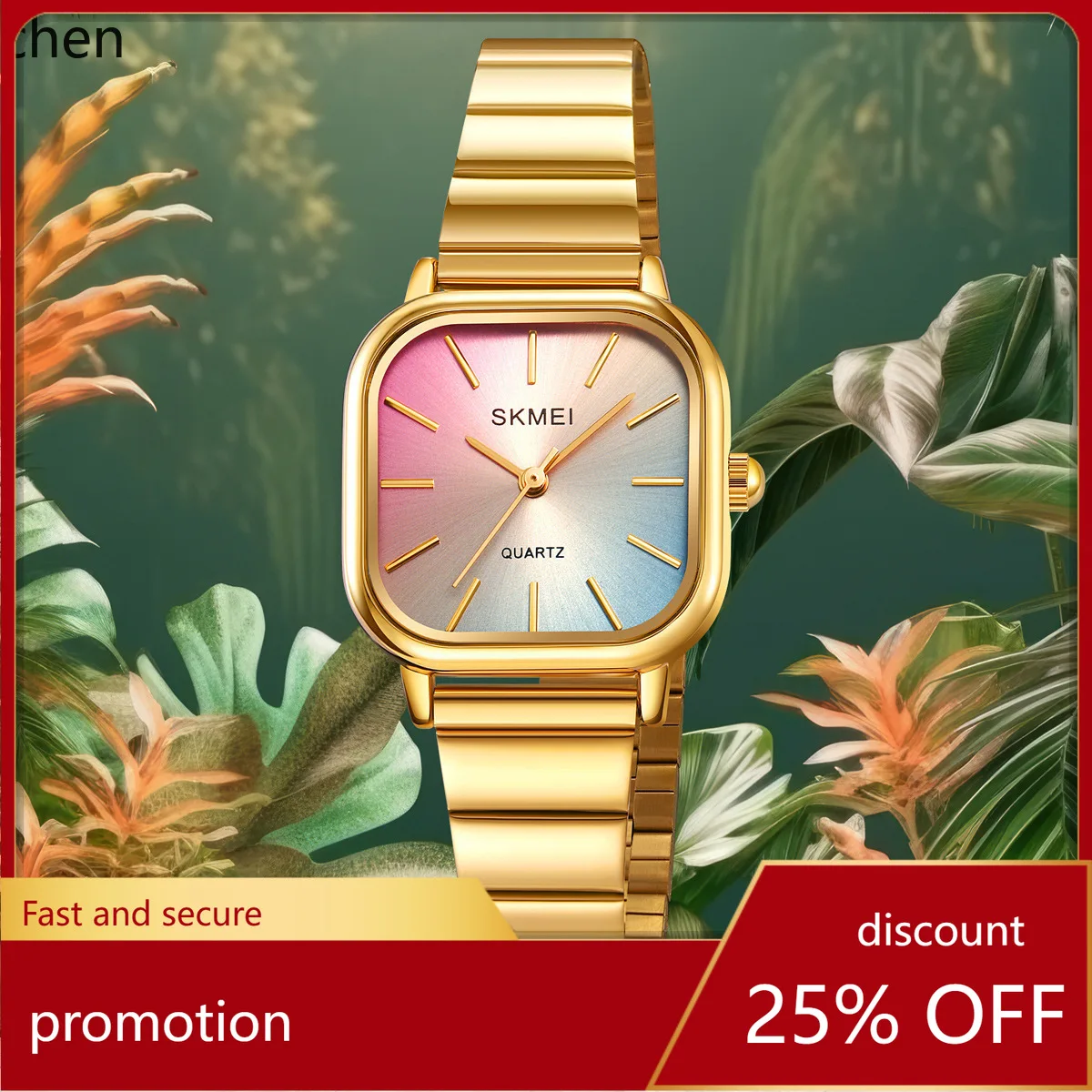 

Zml square women's watch steel band quartz watch in stock