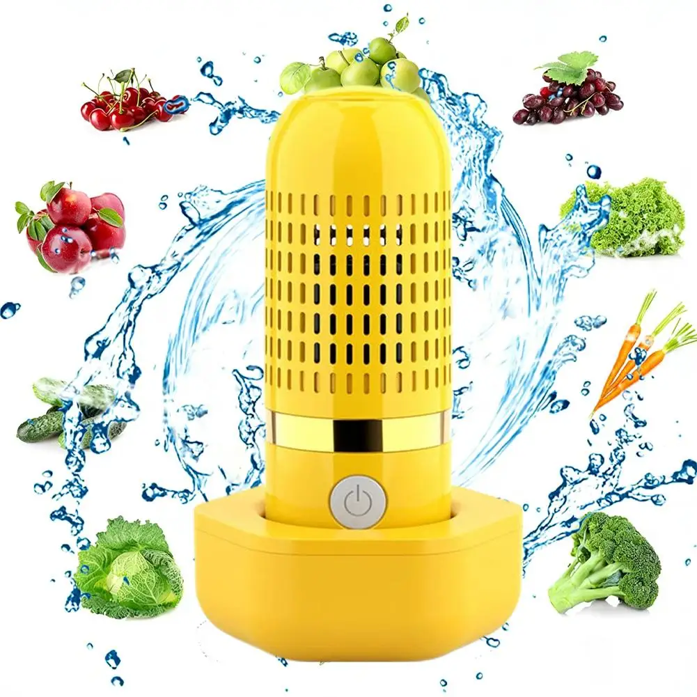 New Fruits Vegetables Washing Machine Capsule Shape Wireless Food Purifier Household Pesticide Disinfection Sterilizer Home Tool