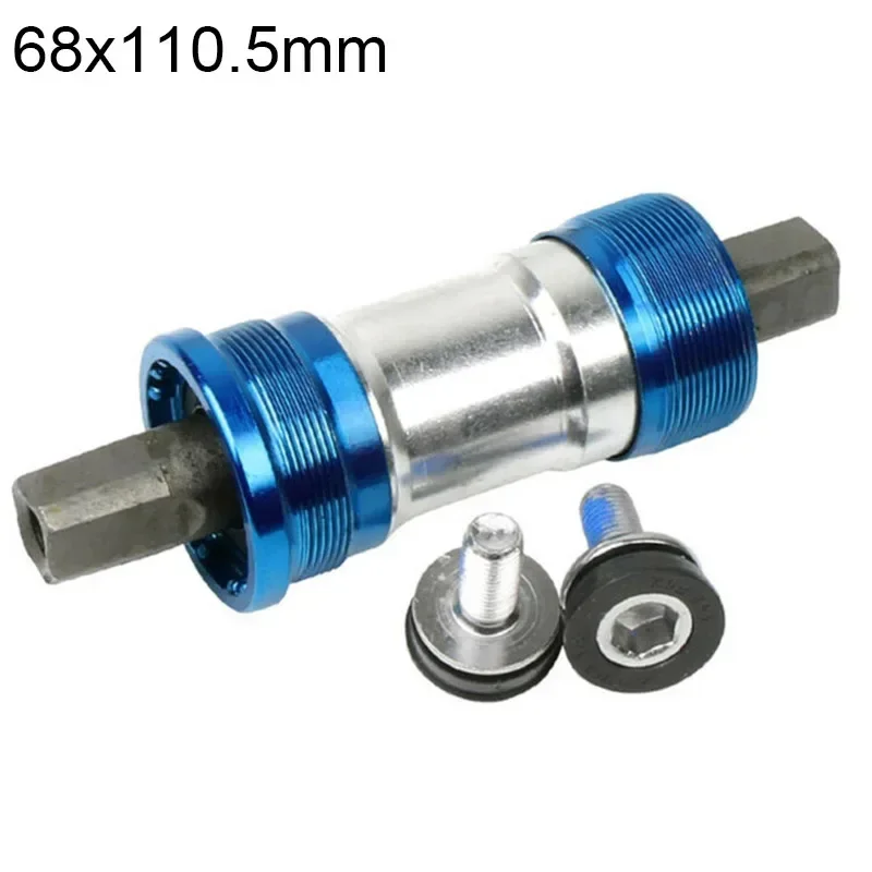 High quality Performance Bike Bottom Bracket Square Taper Sealed Bearings Cartridge 68x120mm Blue+Sliver+Black