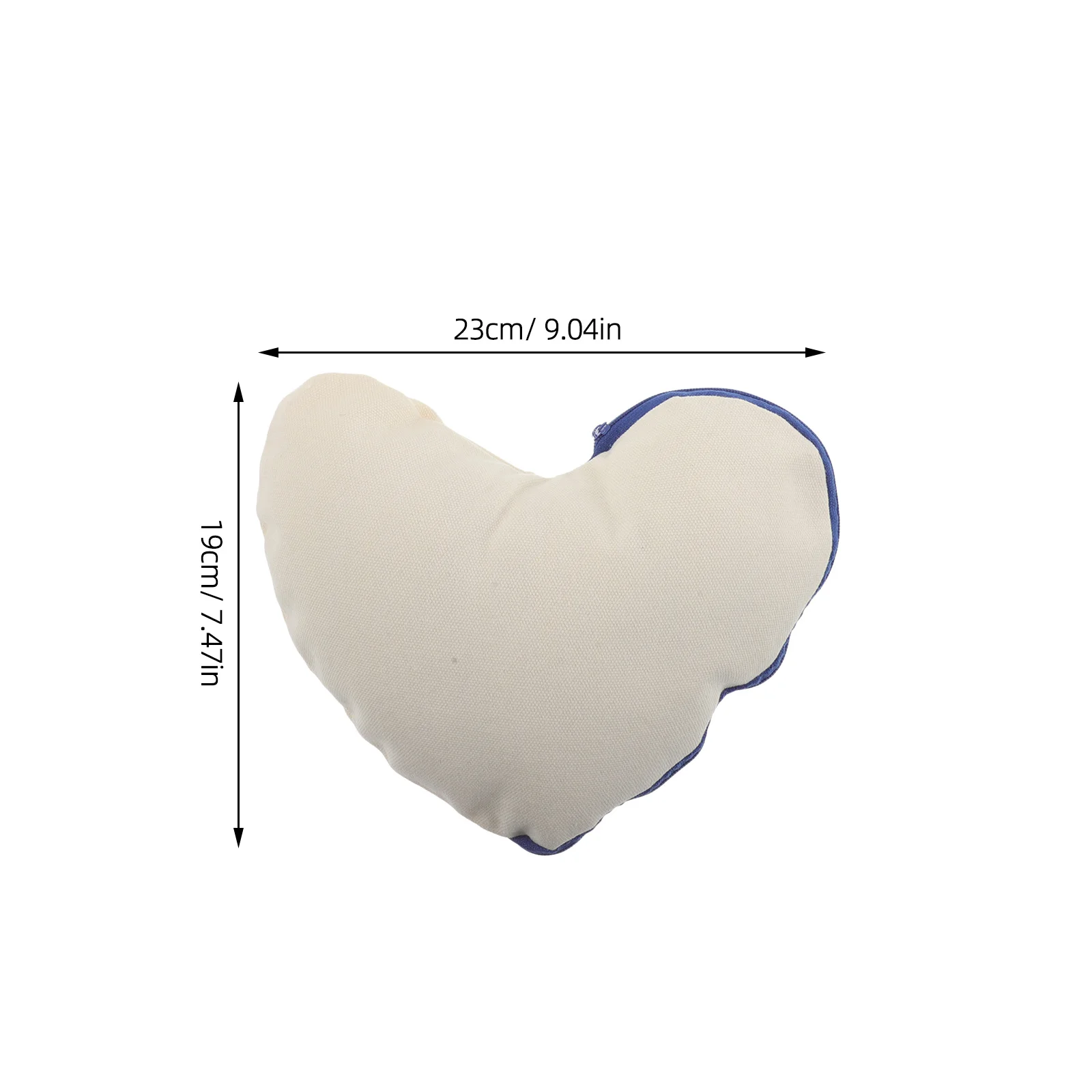 6 قطعة أكياس قلم رصاص من القماش لنقل الحرارة فارغة على شكل قلب وسحاب DIY حافظة أقلام للتسامي للمدرسة والسفر وأدوات الزينة والمكياج