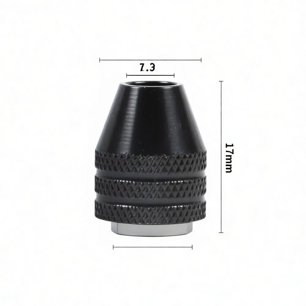 High Accuracy Drill Chuck 0.3 To 6.5mm Hex Shank Converter Three Jaw Self Centering Fast Release For Electric Drill Repair