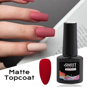 Matte Top Coat Base Coat เจลทาเล็บป้องกันพื้นผิวไม่มีเช็ดกึ่งถาวร Soak Off UV Hybrid เคลือบเงาอุปกรณ์แต่งเล็บ
