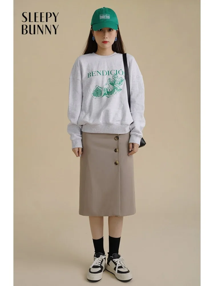 

High Waist Straight Lady Midi Skirt Women Slimming Pleated Pencil Skirt Elegant Casual Spring Office Daily Commuter Style