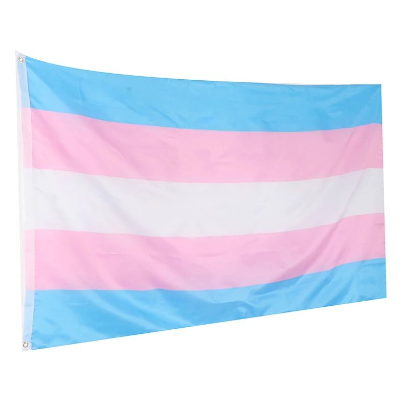 1PC Flagnshow 90x150cm Polyester Transgender Pride LGBT Trans Rainbow Flag