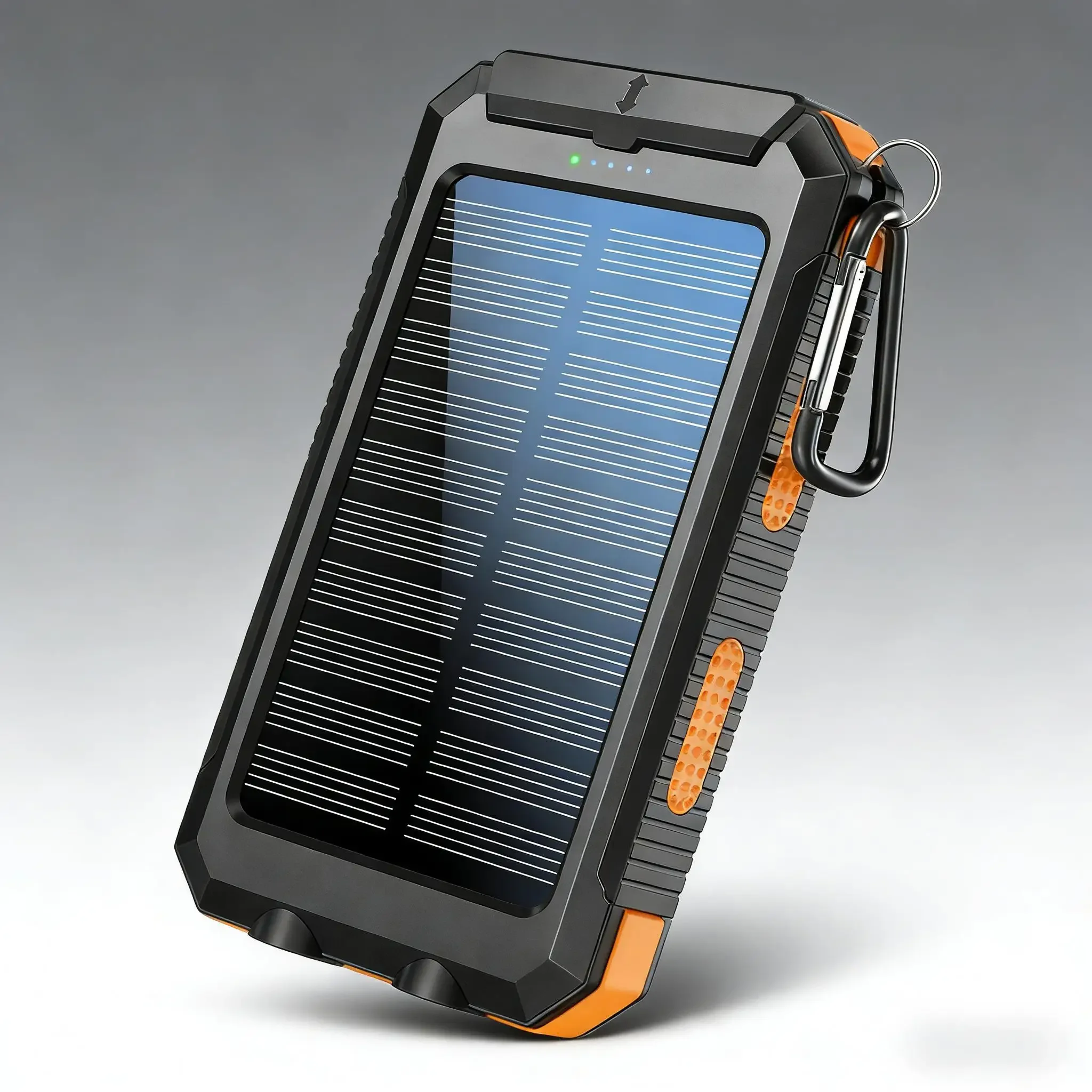 

Портативный солнечный повербанк на 10000 мАч | Дизайн с креплением-клипсой для походов и велоспорта