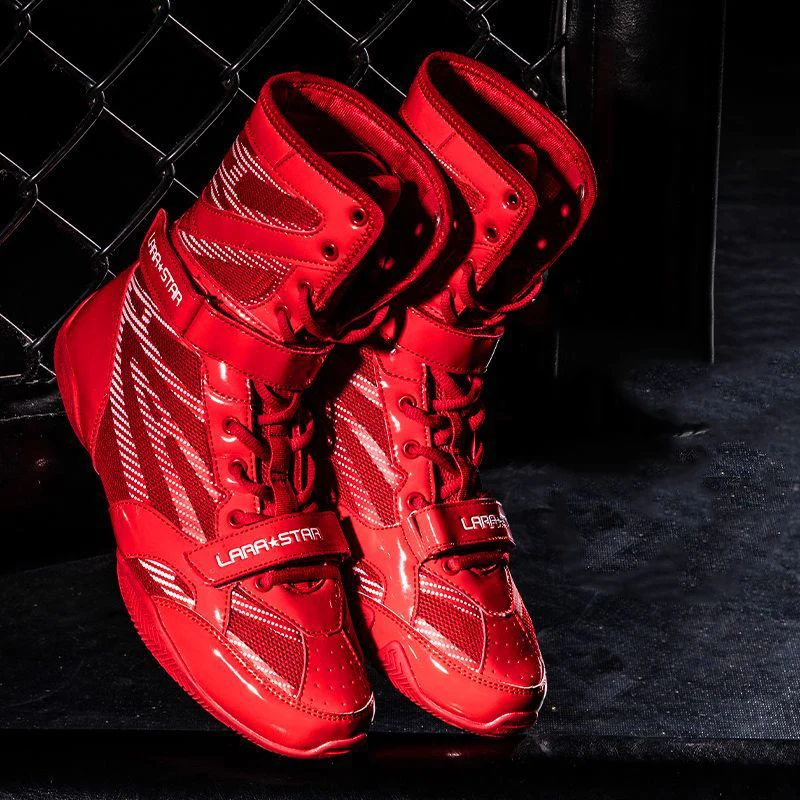 New 2025 Summer Hot Sale Men's Breathable Professional Lightweight Power Wrestling Shoes Training Shoes Fighting Gym Very Good