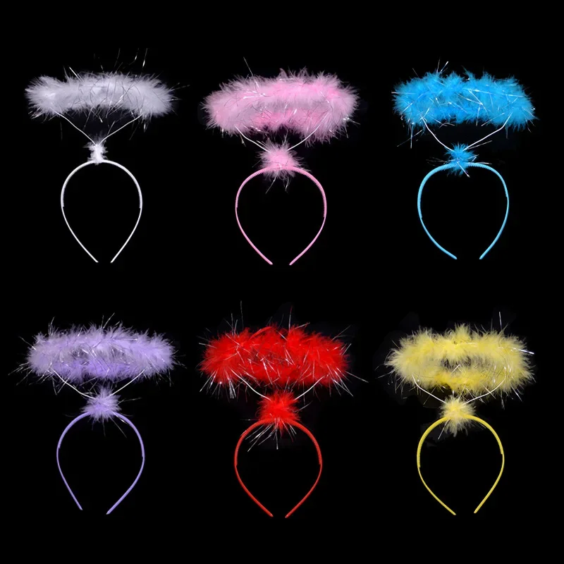 20pcs Baby Boy Women Angel Halo Headband Girls Hairband for Kid Birthday Party Hair Accessories Christmas Halloween