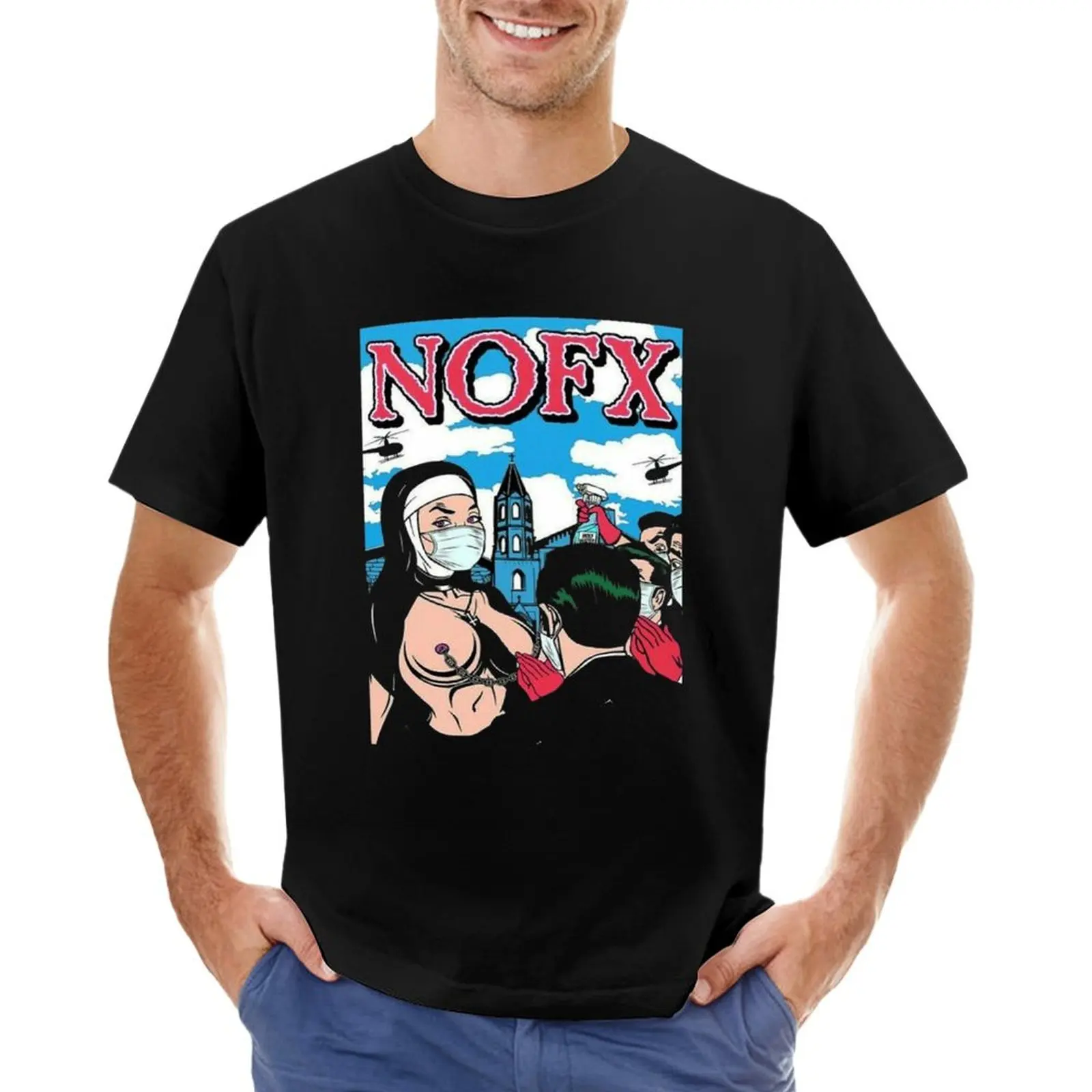 nofx logo essential T-Shirt oversizeds cheap stuff cotton graphic tees custom t shirt mens shirts graphic tee