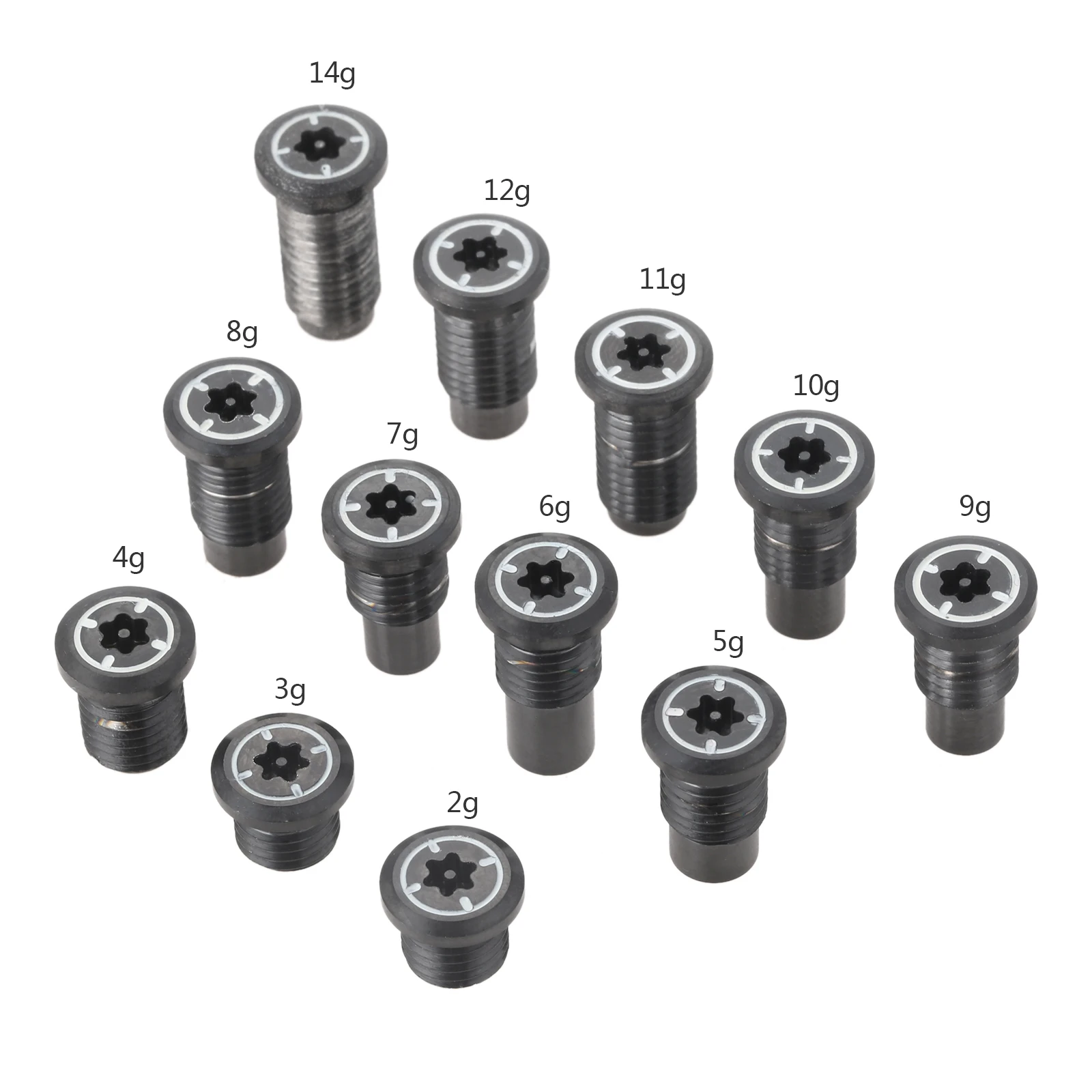 1 adet siyah alaşım Golf ağırlık vida 2g,3g,4g,5g,6g,7g,8g,9g,10g,11g,12g, SIM2/SIM2 MAX sürücü kafası Fairway ahşap için 14g Fit