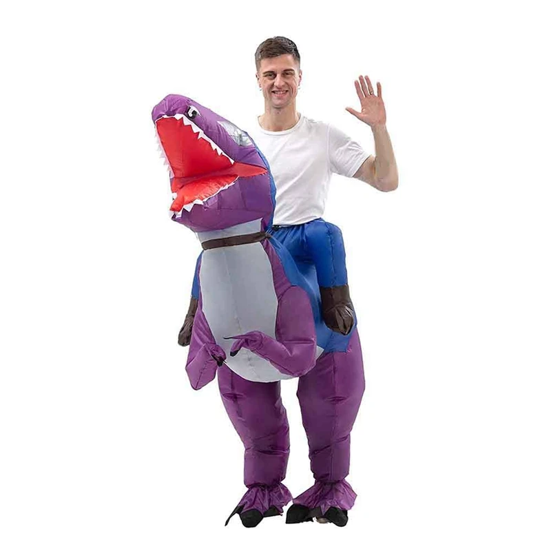 Inflatable Dinosaur Costume Ride On Dinosaur Costume New For Halloween Cosplay Party For Adult