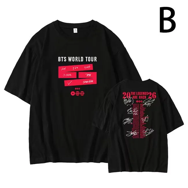 2026 BTS Arirang World Tour Concert Pure Cotton T-shirt Comfortable, Breathable, High-quality Ins Y2k Jersey