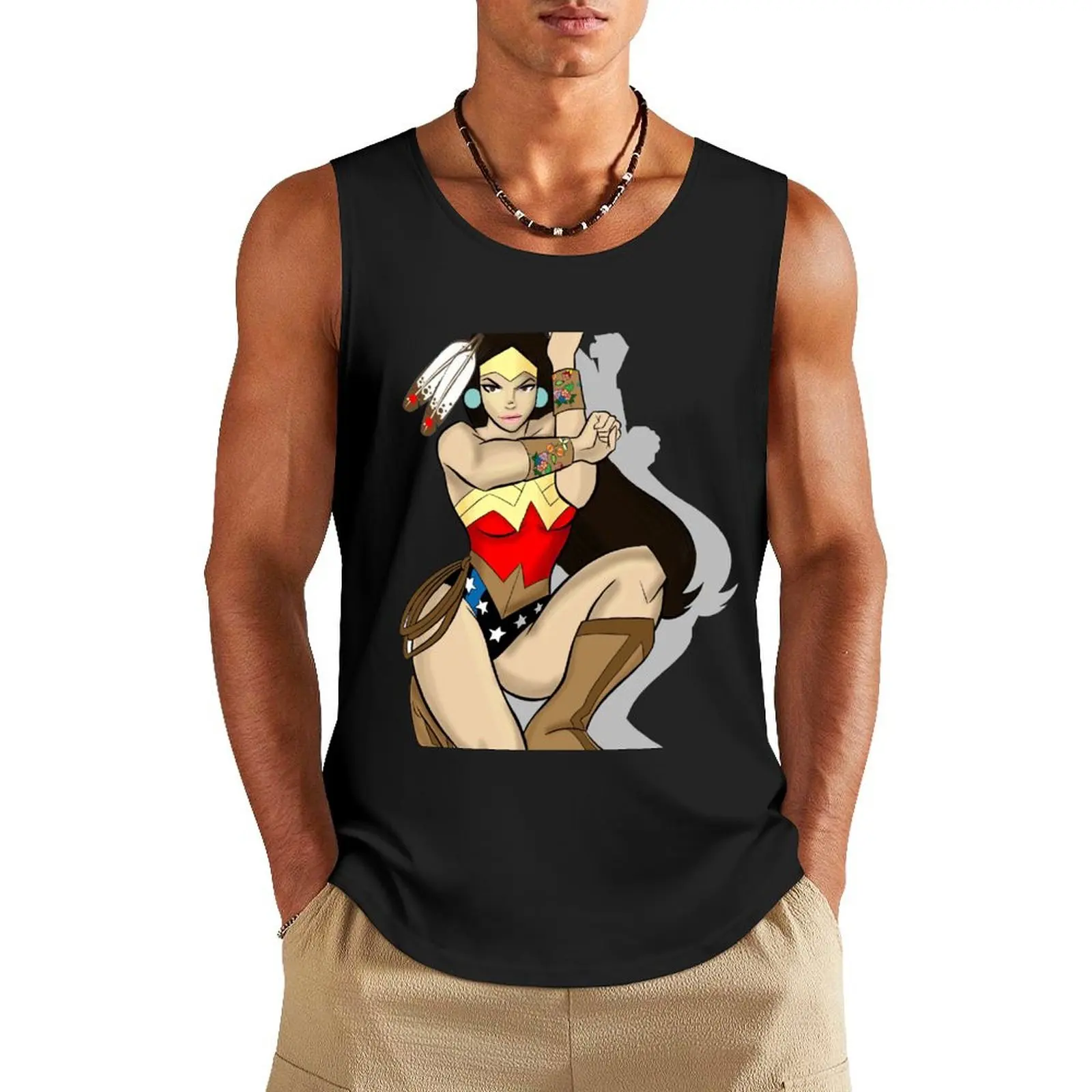 Wonder Kwe Tank Top anime clothes Men's clothes Men's t-shirts