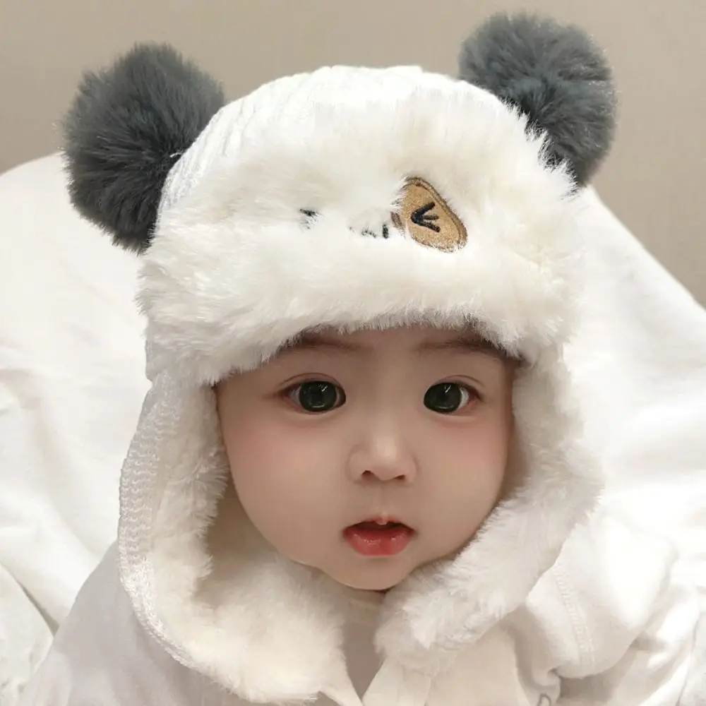 High Quality Autumn Winter Warm Hat Thickned Cute Pompoms Ear Protection Cap Cold Proof Creative Pullover Hats for Children