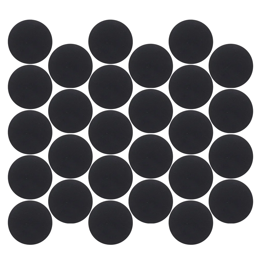 Felt Patch White Circle Stickers Colored for Crafts DIY Accessories Black Striker